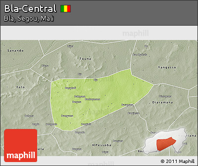 Physical 3D Map of Bla-Central, semi-desaturated