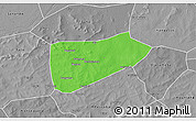 Political 3D Map of Bla-Central, desaturated