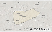 Shaded Relief 3D Map of Bla-Central, semi-desaturated