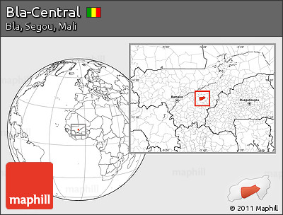 Blank Location Map of Bla-Central