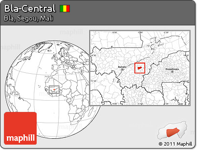 Blank Location Map of Bla-Central