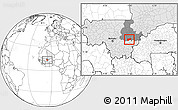 Blank Location Map of Bla-Central, highlighted country, highlighted grandparent region