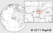 Blank Location Map of Bla-Central, highlighted grandparent region
