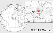 Blank Location Map of Bla-Central, highlighted parent region, highlighted grandparent region