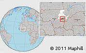 Gray Location Map of Bla-Central, highlighted parent region, highlighted grandparent region