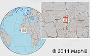 Gray Location Map of Bla-Central, highlighted parent region