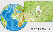 Physical Location Map of Bla-Central, highlighted parent region, highlighted grandparent region