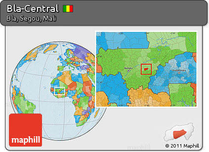 Political Location Map of Bla-Central