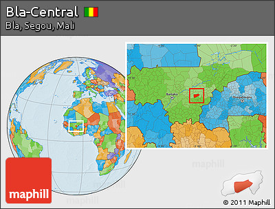 Political Location Map of Bla-Central