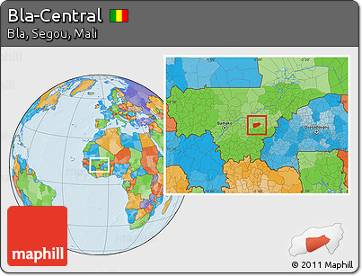 Political Location Map of Bla-Central