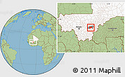 Savanna Style Location Map of Bla-Central, highlighted country, highlighted parent region