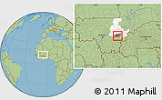Savanna Style Location Map of Bla-Central, highlighted parent region, highlighted grandparent region