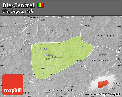Physical Map of Bla-Central, desaturated