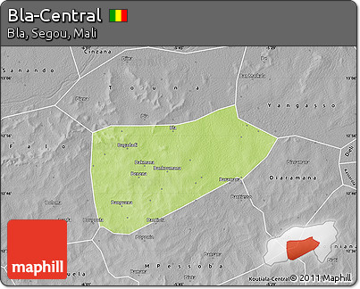 Physical Map of Bla-Central, desaturated