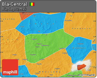 Political Map of Bla-Central