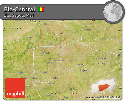 Satellite Map of Bla-Central