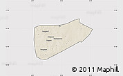 Shaded Relief Map of Bla-Central, cropped outside
