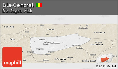 Classic Style Panoramic Map of Bla-Central