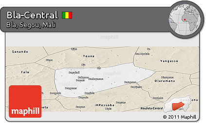 Classic Style Panoramic Map of Bla-Central