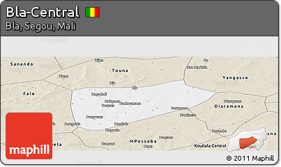 Classic Style Panoramic Map of Bla-Central