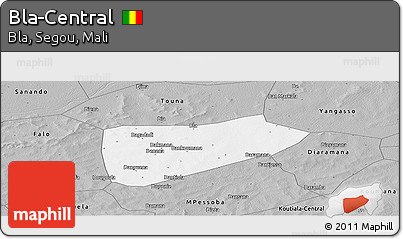 Gray Panoramic Map of Bla-Central