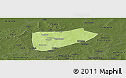 Physical Panoramic Map of Bla-Central, darken