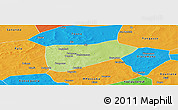 Physical Panoramic Map of Bla-Central, political outside