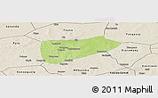 Physical Panoramic Map of Bla-Central, shaded relief outside