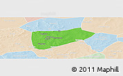 Political Panoramic Map of Bla-Central, lighten
