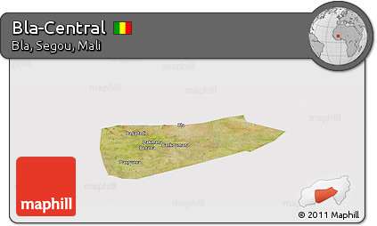 Satellite Panoramic Map of Bla-Central, cropped outside