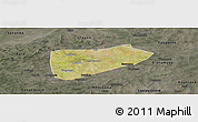 Satellite Panoramic Map of Bla-Central, darken, semi-desaturated