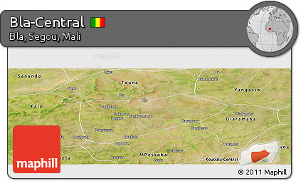 Satellite Panoramic Map of Bla-Central