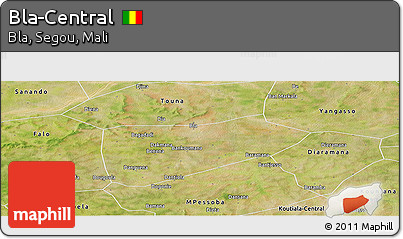 Satellite Panoramic Map of Bla-Central