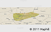 Satellite Panoramic Map of Bla-Central, shaded relief outside