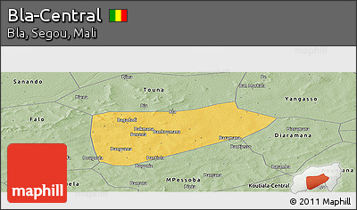 Savanna Style Panoramic Map of Bla-Central
