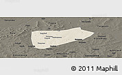 Shaded Relief Panoramic Map of Bla-Central, darken