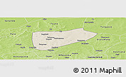 Shaded Relief Panoramic Map of Bla-Central, physical outside