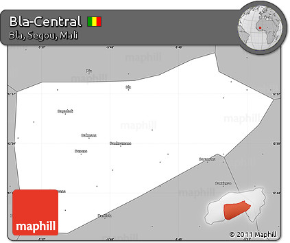 Gray Simple Map of Bla-Central