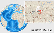 Shaded Relief Location Map of Diaramana, highlighted parent region, highlighted grandparent region