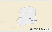 Classic Style 3D Map of Falo, single color outside