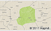 Physical 3D Map of Falo, shaded relief outside