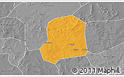 Political 3D Map of Falo, desaturated