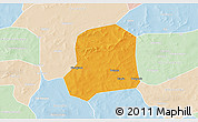 Political 3D Map of Falo, lighten
