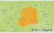 Political 3D Map of Falo, physical outside