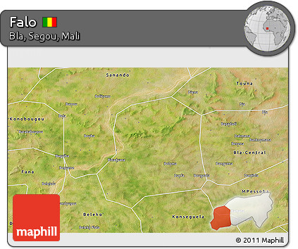 Satellite 3D Map of Falo