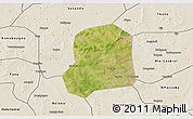 Satellite 3D Map of Falo, shaded relief outside