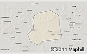 Shaded Relief 3D Map of Falo, semi-desaturated