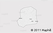 Silver Style 3D Map of Falo, single color outside