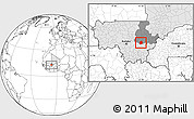 Blank Location Map of Falo, highlighted country, highlighted grandparent region