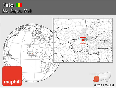 Blank Location Map of Falo, highlighted parent region, highlighted grandparent region